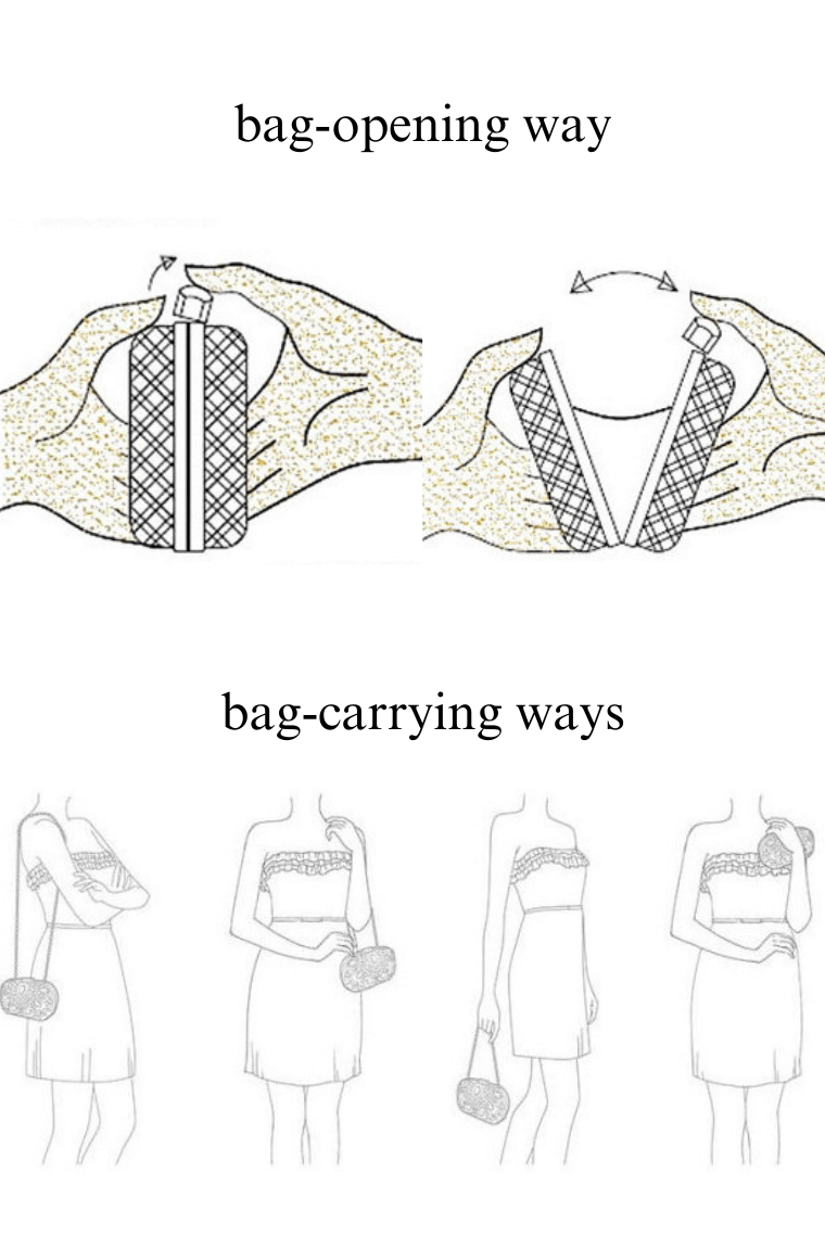 Designer evening clutch bag purse with bling rhinestones and crossbody chain strap for party or wedding