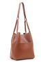 Leather bucket bag with convertible straps