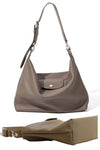 women designer sand swift leather satchel bag with adjustable strap and flap closure