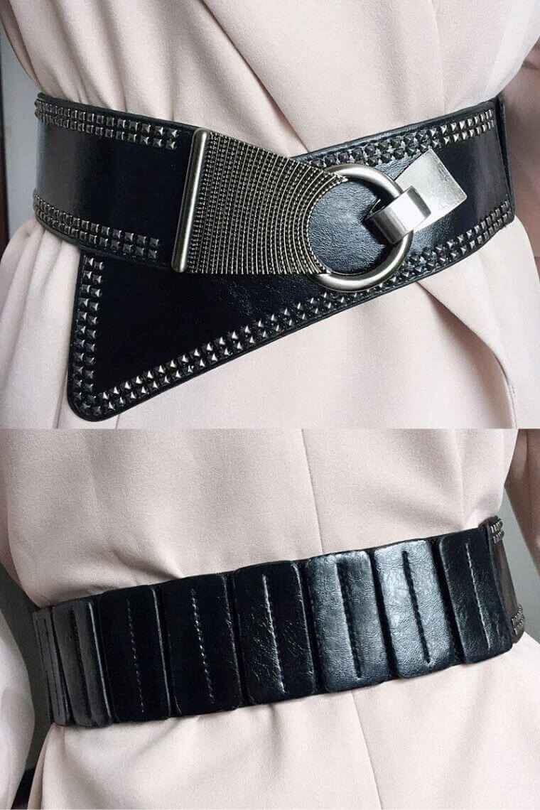 Black Punky vegan belt