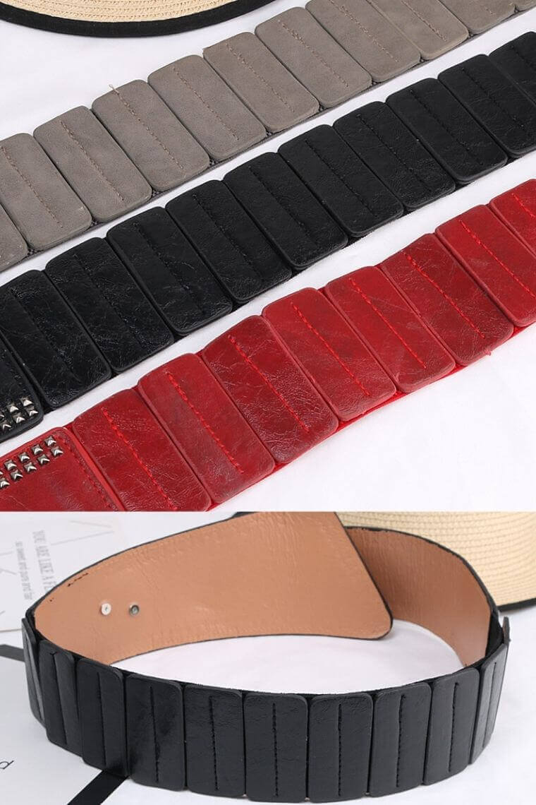 back of punky women vegan belt