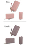 PInk & purple leather purse wallet
