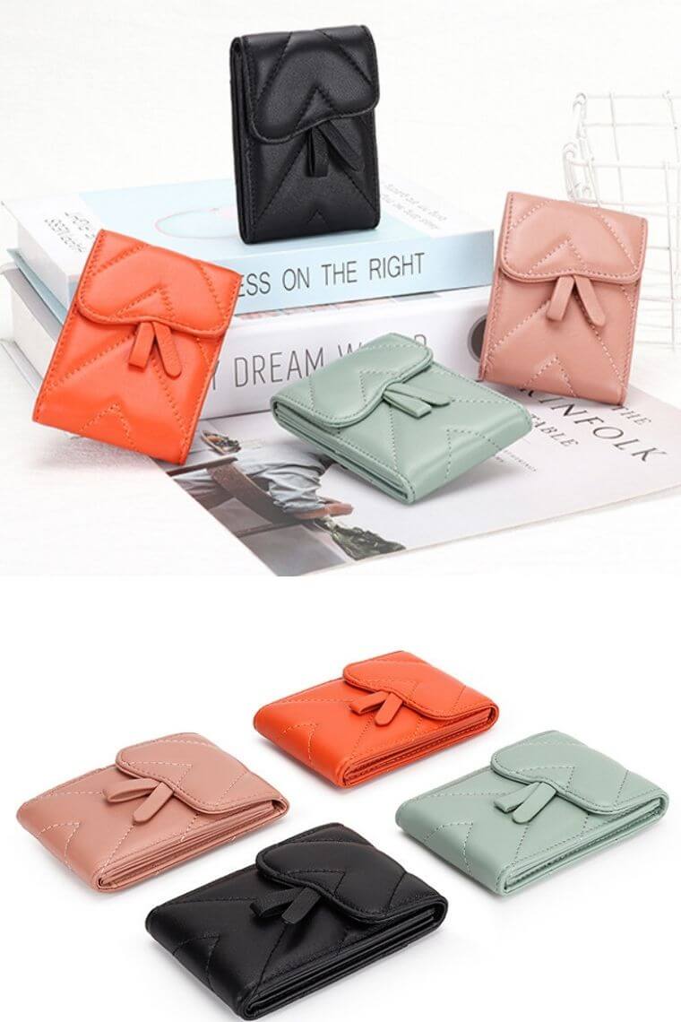 quilted leather card holder | soft leather slim wallet | business card holder