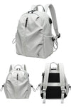 Silver grey women backpack with USB charger | waterproof travel backpack with trolley sleeve | anti theft backpack with mullti pockets | fashion designer backpack