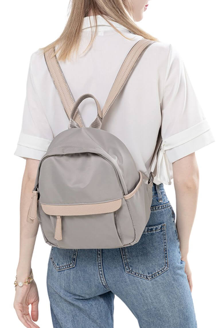 backpack for women | travel backapck with concealed pockets | waterproof backpack in two tone color | best backpack with multi pockets | cool anti theft backpack | fashion school bag for teenager girl | college backpack 2022 | shoulder backpack with convertible straps