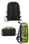 banned zombie canvas backpack | Cool backpack with glow in the dark | Halloween uinisex backpack