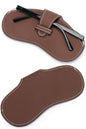 Brown leather glasses case with tab closure  | sunglasses case | eyelgasses case | sunglasses storage | glasses storage | glasses cover | sunglasses case holder | leather sunglasses case | eyeglass holder