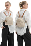 Women small backpack purse in lightweight waterproof nylon with multi pockets
