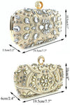 Best evening clutch bag purse with bling rhinestones and crossbody chain strap for party or wedding