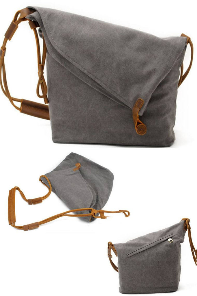 Sling bag - Canvas Crossbody bag - Beige/Beige - Pepro