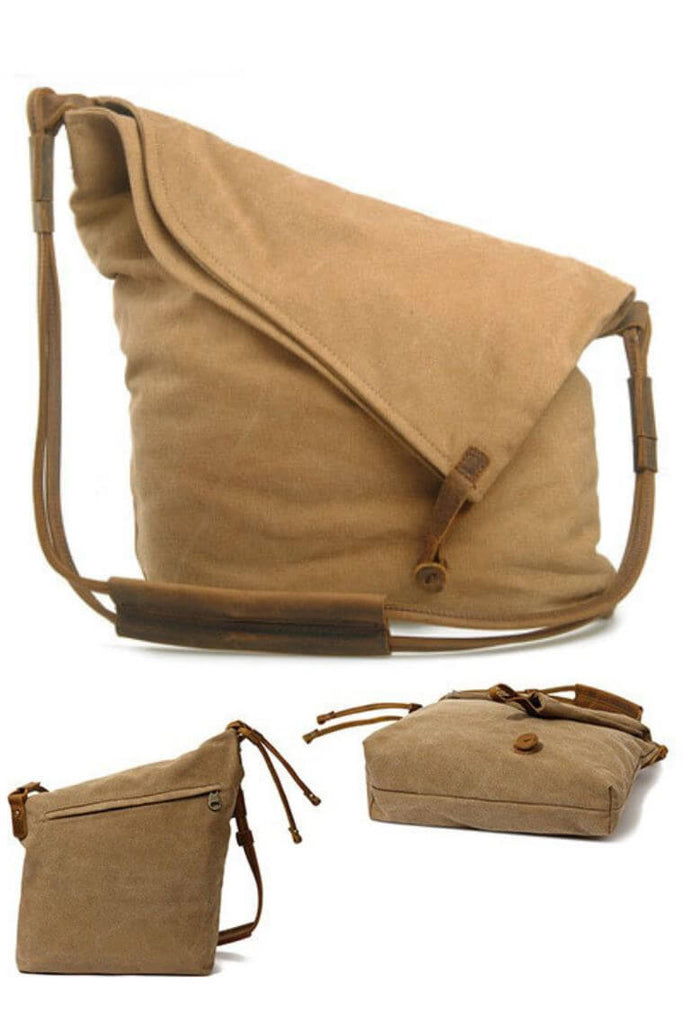 Men Canvas Shoulder Sling Bag Small Messenger Crossbody Travel Satchel  Retro | eBay