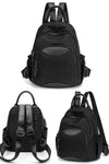 women colorblock travel backpack purse in waterproof black nylon in medium size with multi pockets