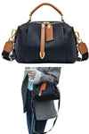 best women designer black leather crossbody sling bag with top handle