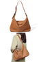 Designer Swift Leather Shoulder Bag W-Flap