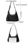 women designer swift leather underarm bag with adjustable strap and flap closure