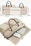 women stylish laptop tote bag with crossbody strap and trolley sleeve in waterproof oxford fabric for travel or work