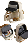 women stylish 15 inch laptop work backapck with trolley sleeve and many pockets in waterproof lightweight oxford fabric