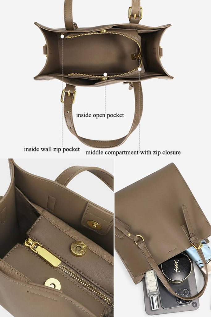 women small leather cross body tote bag | Fashion small side purse with adjustable handles