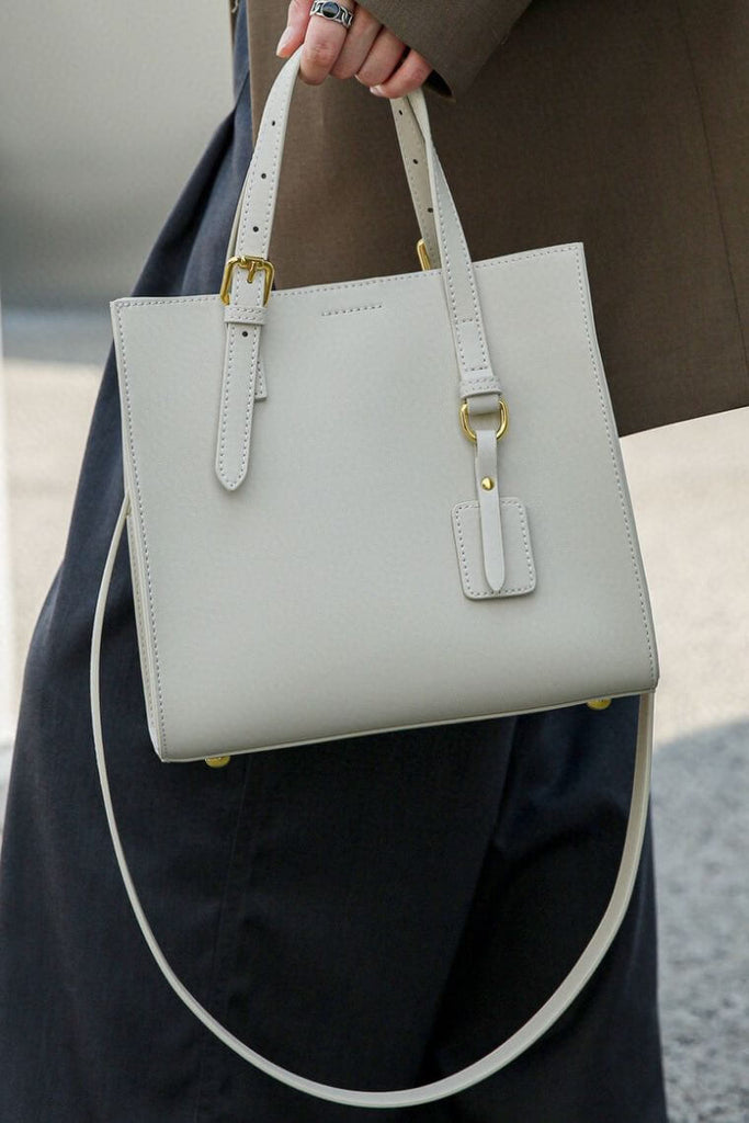 women mini white leather cross body tote bag | Fashion small side purse with adjustable handles