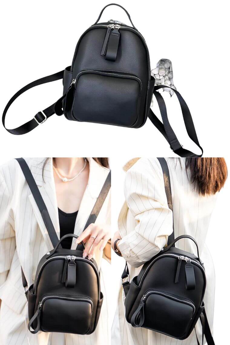 color block leather backpack Leather Small Color Block Backpack Purse