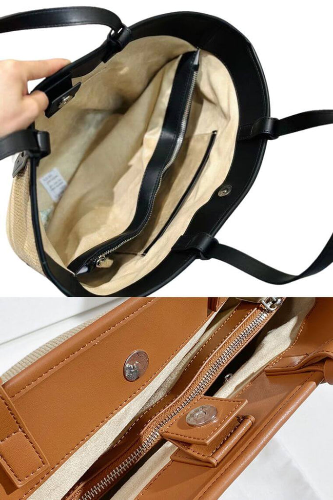 Leather Handles Shoulder Bag, Leather Strap Bag Shoulder