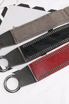 black|grey|red 3.4“ wide vegan belt
