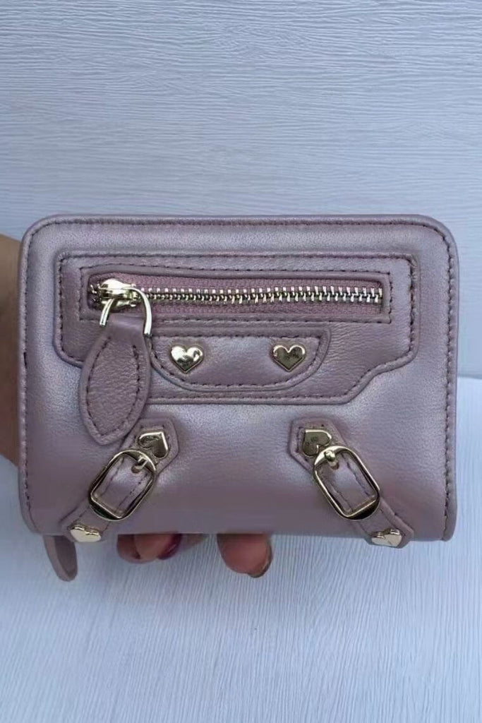 Women Leather Minimalist Bifold Cardholder Wallet W-Coin & Money