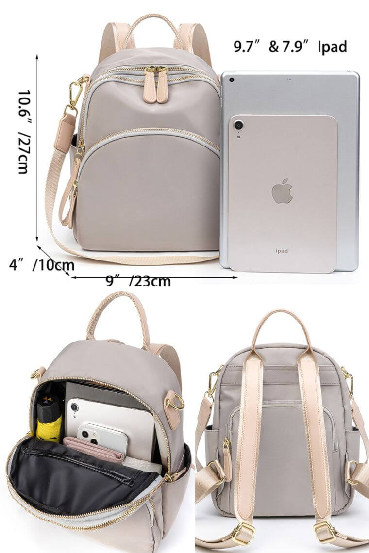 Backpack Compatible Pockets Waterproof Backpack Purse W-Many Pockets | Women Small Cool Backpack ...
