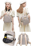 Backpack Purse For Fashion Ladies  in waterproof nylon with many pockets and convertible strap