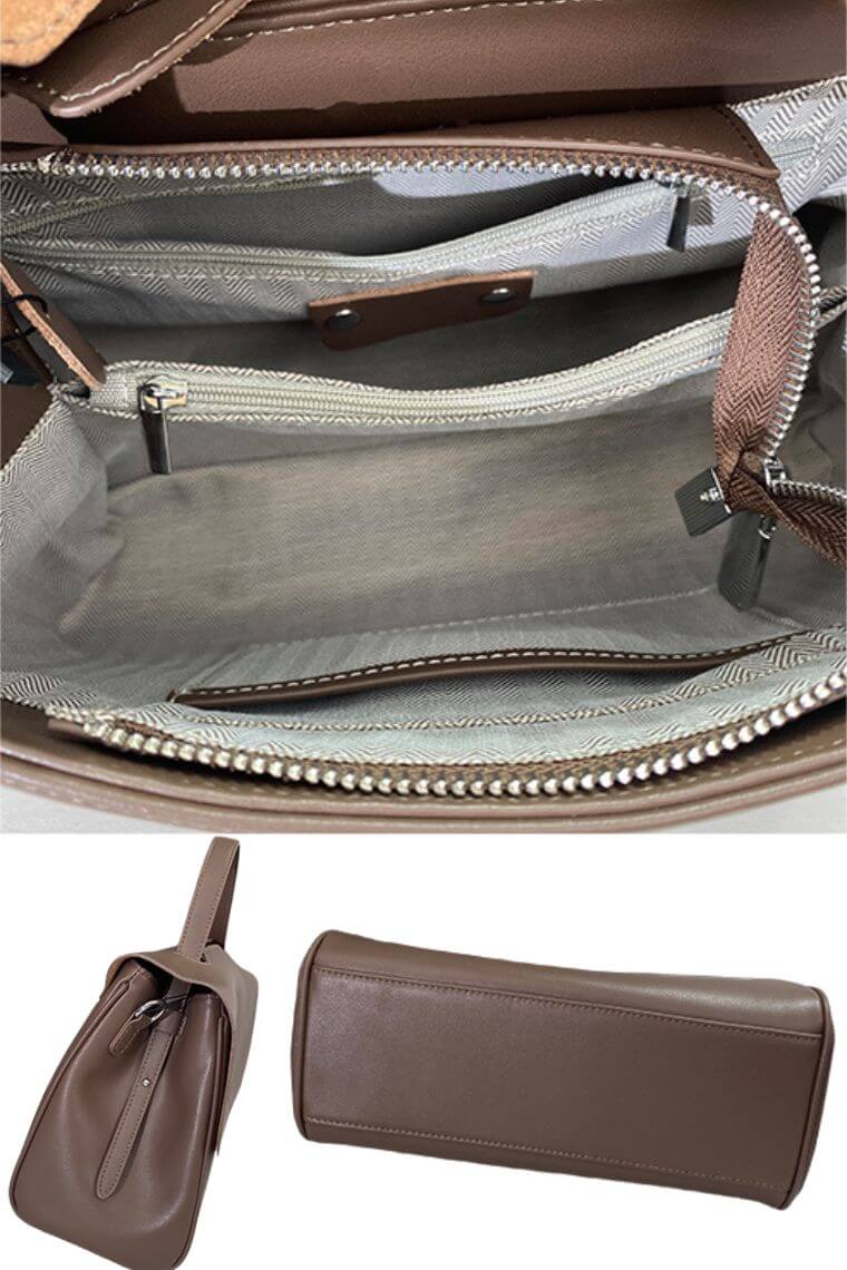 inside for fashion women leather crossbody messenger bag with top handle & magnet flap 