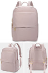 Pink laptop backpack | Best Laptop Backpack for women | Backpack with trolley sleeve | waterproof laptop backpack | best water resistant backpack | laptop book bag in nylon | multi pockets backpack | Macbook backpack