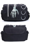 Canvas messenger bag with skeleton hand printed | Waterproof messenger bag Unisex | Gothic crossbody messenger bag | canvas briefcase | canvas laptop bag