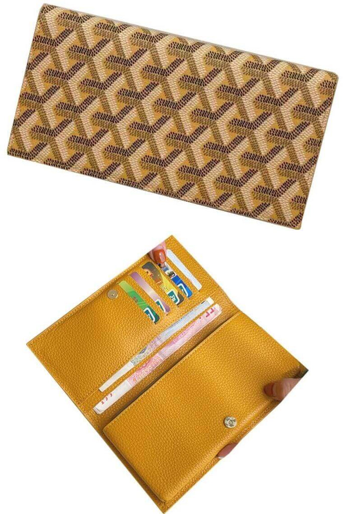 Yellow phone wallet in printed leather | Iphone 13 pro wallet case | card holder phone case in leather | cell phone wallet | wallet with phone case