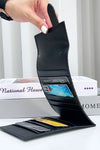 Leather card holder with 14 credit card slots