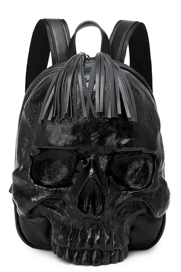 Black Gothic Skeleton Bunny Backpack 3.0