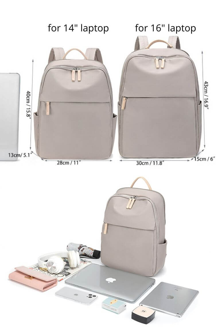 backpack laptop mujer Fashion Ladies Navy Business Travel Backpack Purse For 14" Laptop In Waterproof Nylon W-Trolley Sleeve & Concealed Zip Pockets| Filinapo